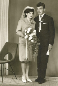 Miloslava Kořínková in wedding photo