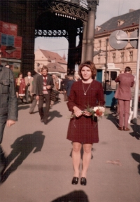 Milena Markusová's graduation in the Municipal House in Prague, 1973