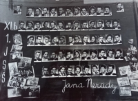 Jaroslav Someš on the graduation board (in glasses above)