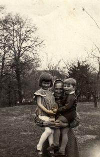 With grandmother Anna Říčná