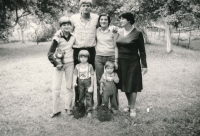 Sister Emilia (right) with the family of her son Anton and daughter Emilia (left), around 1982