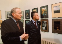 Dmitro Terzi and Serhiy Stanishev (former Prime Minister of Bulgaria) at the All-Ukrainian Center for Bulgarian Culture. Odesa, 2016
