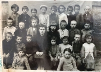 First grade. Dmitro Terzi stands first in the second row