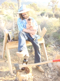 Kamil Krůta with his daughter Isabella in Burns Canyon, California, 2008