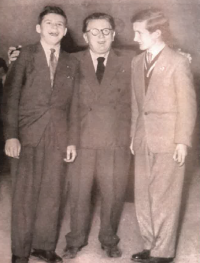 Witness with his great role model Karel Opočenský (centre) and Slavoj Kupka (right)