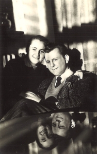 With his future wife Hana Sýkorová