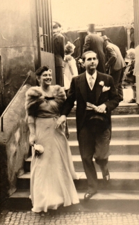 Parents of the witness in society, Prague, 1940s