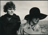 Petr Císařovský with girlfriend, 1972