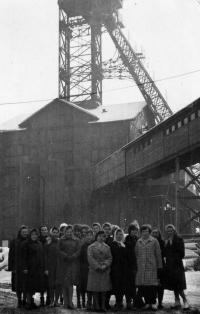 Group photograph of one of the working teams of the Vítězný únor mine, Ostrava 1962