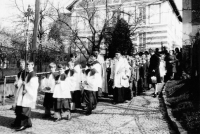 Parade during the Holy Communion, Hať 60s