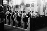 Vilibald Plaček in St. Matthew's Church, Hať 1960s