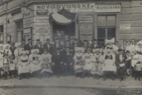 Grandparents Poláček with members of the Baráčník's Community in Prague Libeň