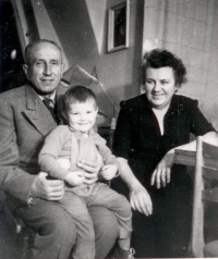 František and Jarmila Korandovi with their eldest granddaughter 1962/63