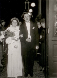 Wedding of Jarmila and František Korandovi on 16 February 1935