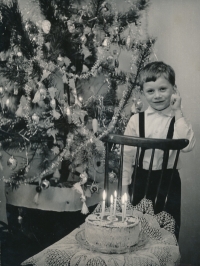 Dušan Kunčík's fifth birthday, Christmas 1964 in Prostějov