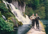 Dušan Kunčík (left) at Plitvice Lakes during the UNPROFOR operation in 1994