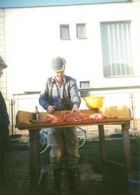 At the pig killing, Prosečné, about 2003