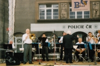 Big band, 1990s, 2nd from the left with bass trumpet