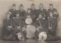 Witness at the military service, standing 1st from left above