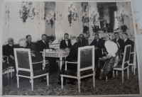 Chodian delegation at president Beneš - in the folk costume is Jiří's mother and on her left side is a godparent and composer Jindřich Jindřich