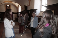 Recording the memories of Marie Fišerová by the students of the Grammar School Jihlava