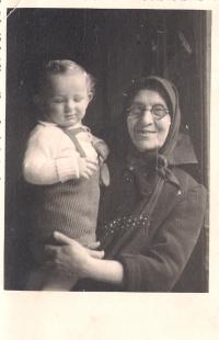 Jozef with his grandmother
