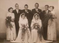 Wedding photo of Růžena Smetanová sisters