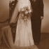 Wedding photograph of Mr. and Mrs. Cásek, Prostějov, 1943